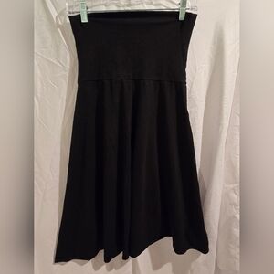Lands End Black Strapless Dress Or Skirt